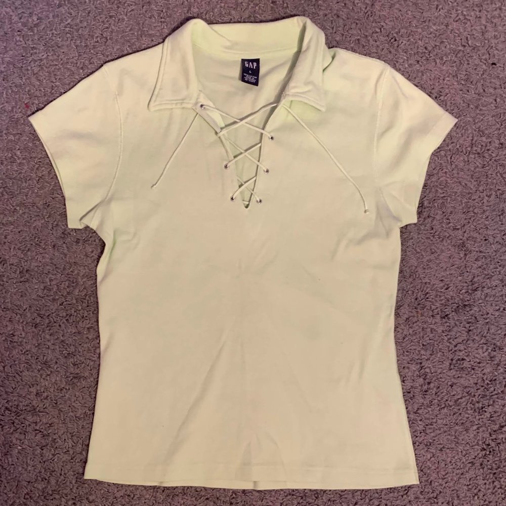 Womens Green GAP Polo with Ties